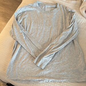 Lululemon Athletica light gray all yours LS tee